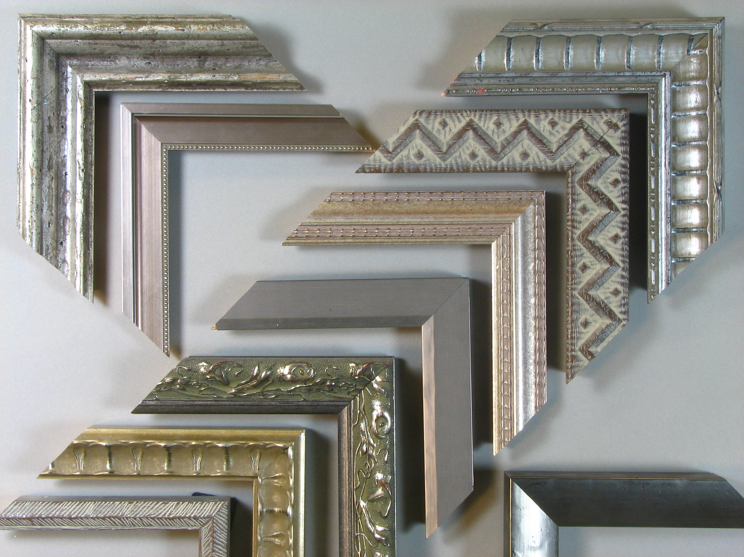 Silver and gold frames